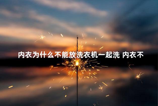 内衣为什么不能放洗衣机一起洗 内衣不能放洗衣机一起洗的原因